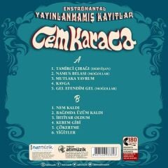 -Cem Karaca - (mavi Kapak) Yayınlanmamış Kayıtlar Enstrümantal 33'lük Plak