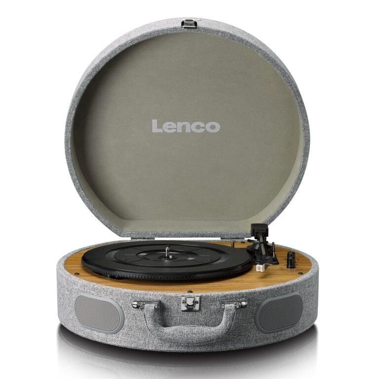 Lenco LS-66 GY Pikap- Bluetooth® Alıcı ve Aktarım, 2 Dahili Hoparlör, Kayış tahriki, Otomatik Durdurma, 33/45 devir/dakika, AUX ve RCA Çıkış * İndirimli Fiyat