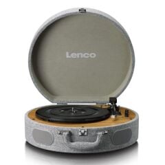 Lenco LS-66 GY Pikap- Bluetooth® Alıcı ve Aktarım, 2 Dahili Hoparlör, Kayış tahriki, Otomatik Durdurma, 33/45 devir/dakika, AUX ve RCA Çıkış * İndirimli Fiyat
