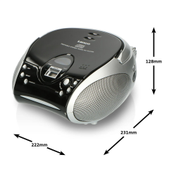 Lenco SCD-24 Müzik Seti Siyah Gümüş
