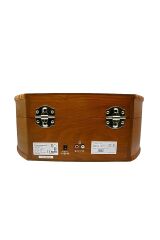 Pikap Crownwell Lion Ahşap Klasik Plak Çalar Bluetooth Usb SD Kart Okuyuculu