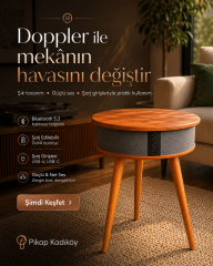 Doppler Barista 3'ü 1 Arada Bluetooth Hoparlörlü Sehpa ve Kablosuz Şarj İstasyonu