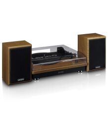 Lenco Ls-100 wd Ahşap Çift Hoparlörlü Bt Özellikli Pikap