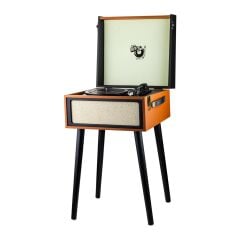 Ktools Retro K212 Ayaklı Pikap Kahve * Yedek İğne Hediyeli