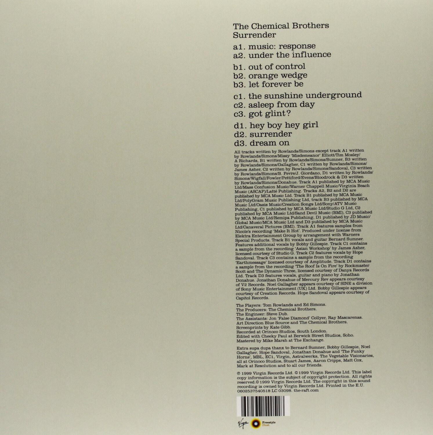 The Chemical Brothers - Surrender 2'li Plak