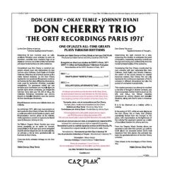 Okay Temiz - Don Cherry Trio - The ORTF Recordings Paris 1971 Plak
