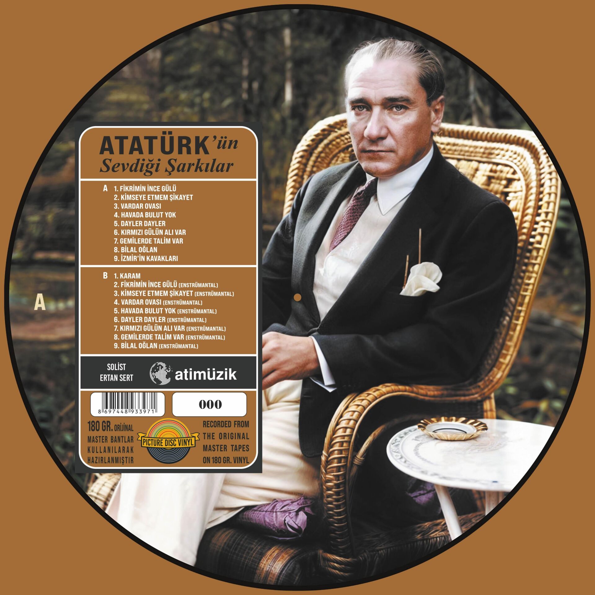 Atatürk'ün Sevdiği Şarkılar Resimli Baskı Plak