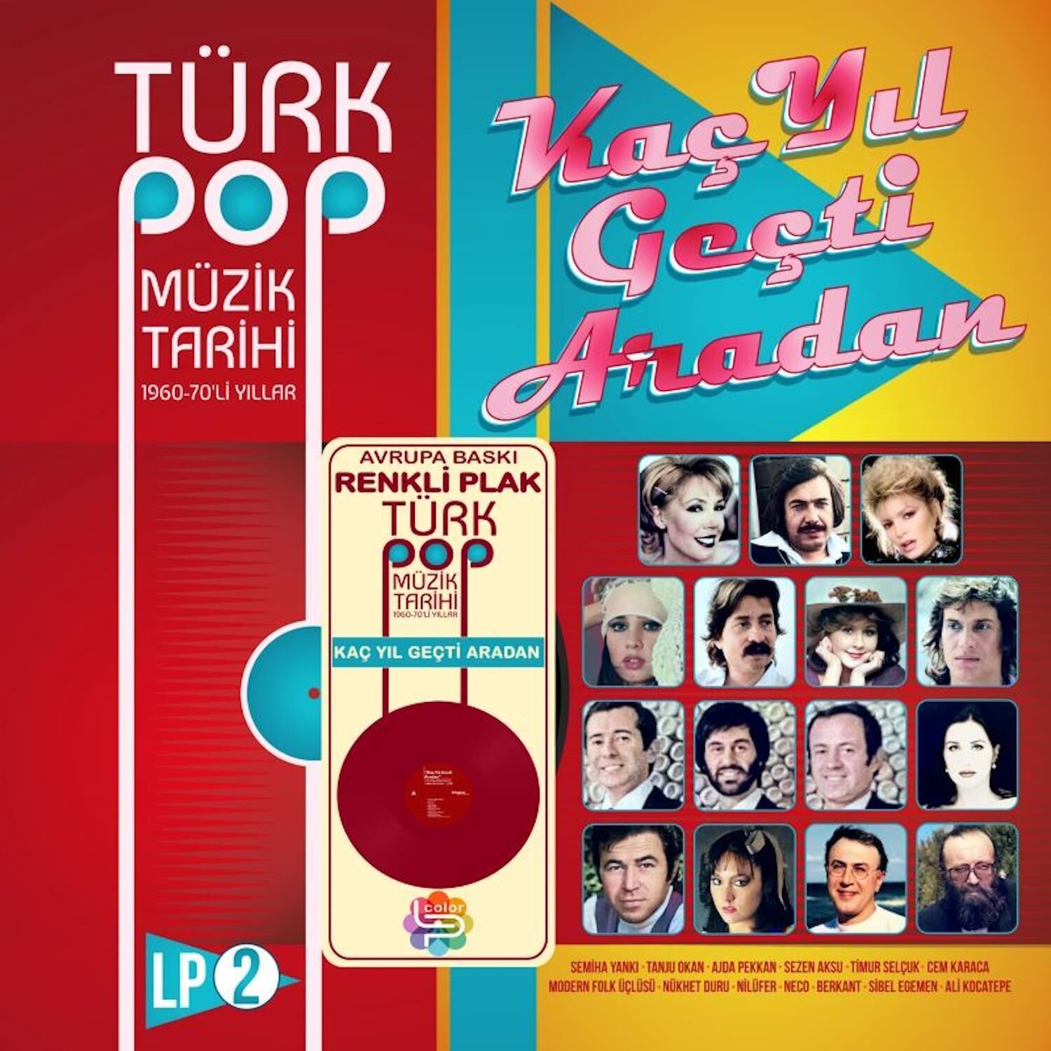 Türk Pop Müzik Tarihi 60-70'li Yıllar Vol.2  Kırmızı Baskı Plak