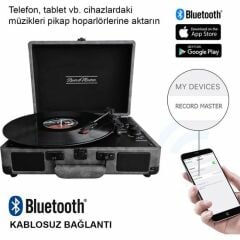 Record Master ST14012 Deri Gri Bluetooth ve Şarj