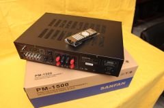 SANFAN PM-1500 Amfi *Radyo Kumanda HDMI*SIFIR KUTULU