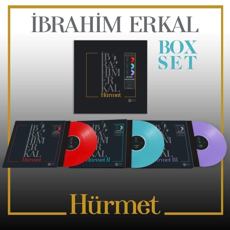 İbrahim Erkal Hürmet 3 Plak Box Set Renkli
