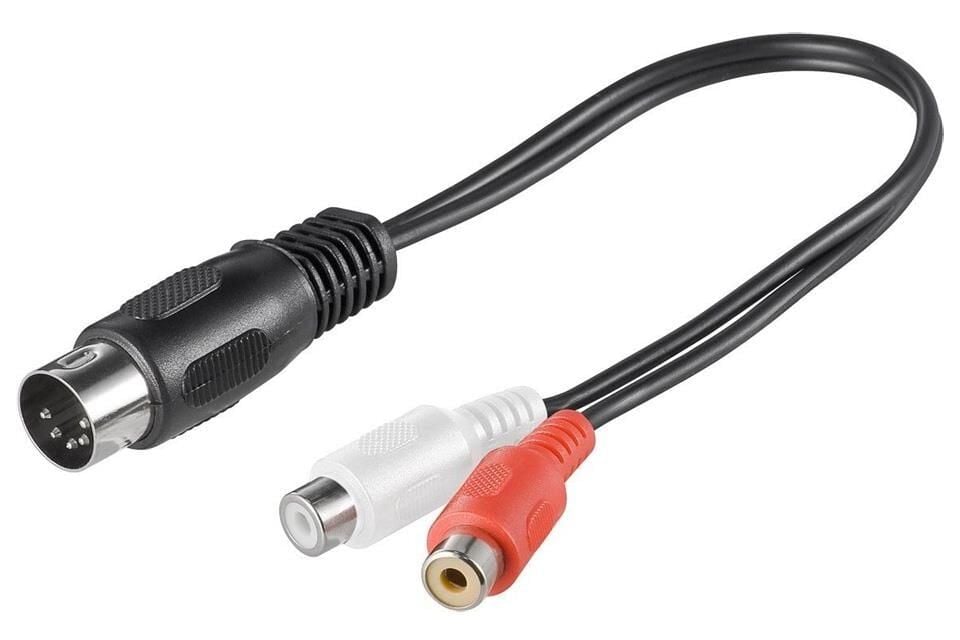 Alman Sık 5'li Erkek Pin  İle Dişi Rca Jak Sinyal Aktarım  Kablosu 30 Cm