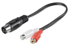 Alman Sık 5'li Erkek Pin  İle Dişi Rca Jak Sinyal Aktarım  Kablosu 30 Cm