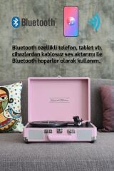 Record Master ST14012 Deri Pembe Bluetooth ve Şarj