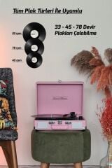 Record Master ST14012 Deri Pembe Bluetooth ve Şarj