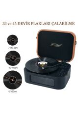 Record Master TT-270 Bluetooth Özellikli Pikap (Siyah-Kahve)