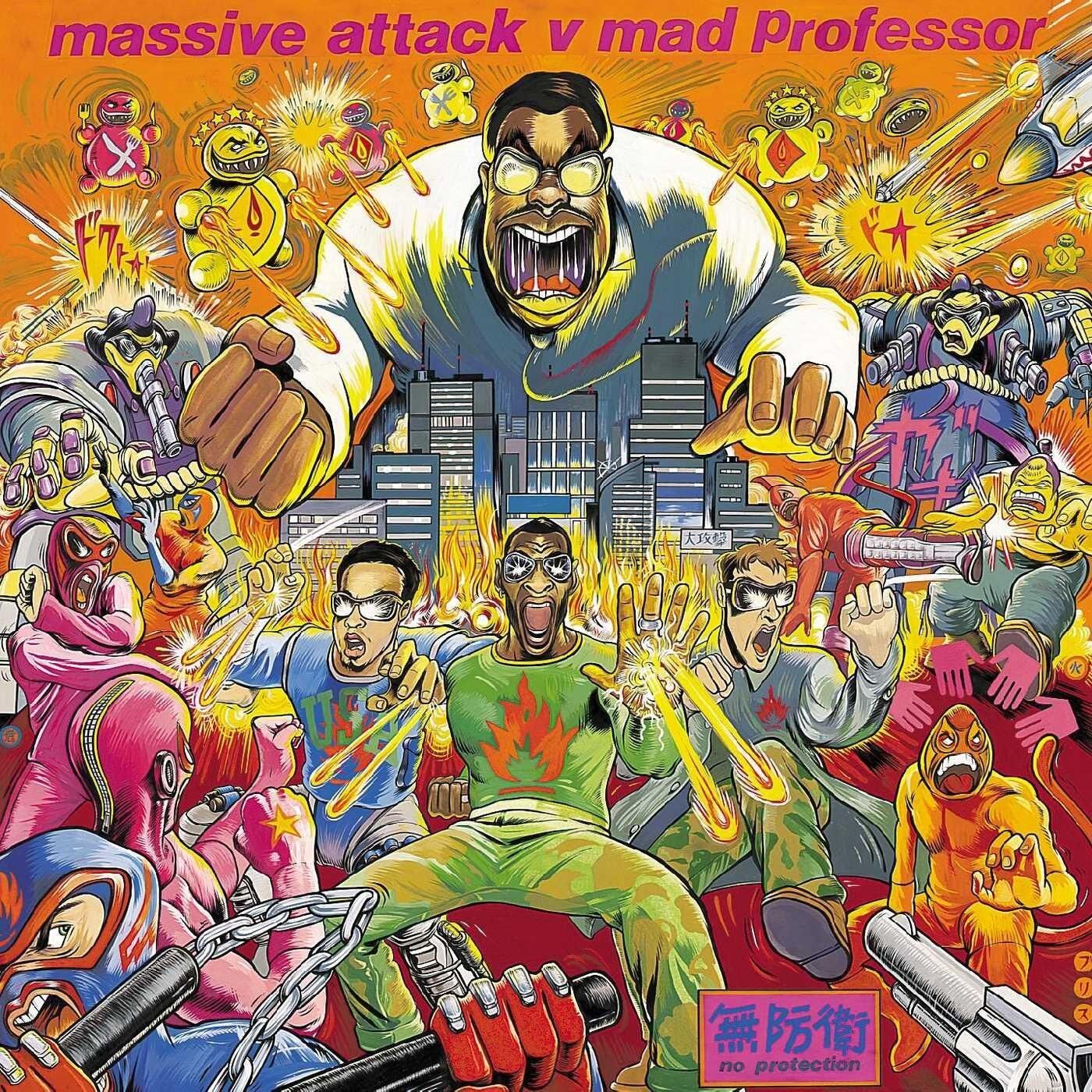 Massive Attack V Mad Professor – No Protection Plak